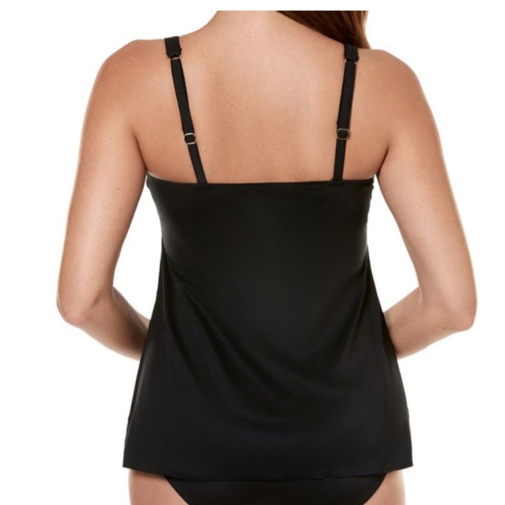 Nwot Miraclesuit D-Cup Solid Surplice Underwire T… - image 2